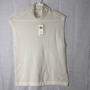 A&F top,sheer merino wool blend,NWT,tank,mock neck,whimsy,feminine,closet staple